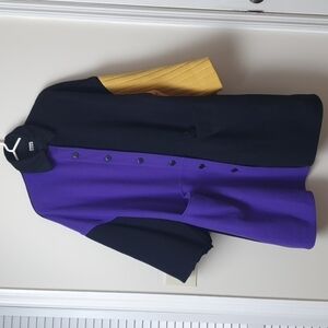 Vintage Rare Mondrian Colorblock Blended Wool Oversized Jacket